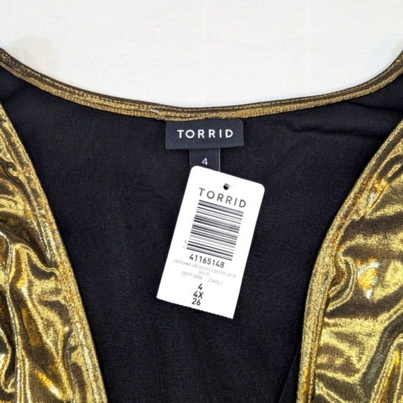 🆕 Torrid Liquid Shine Peplum Top (Torrid 2) - Picture 11 of 16